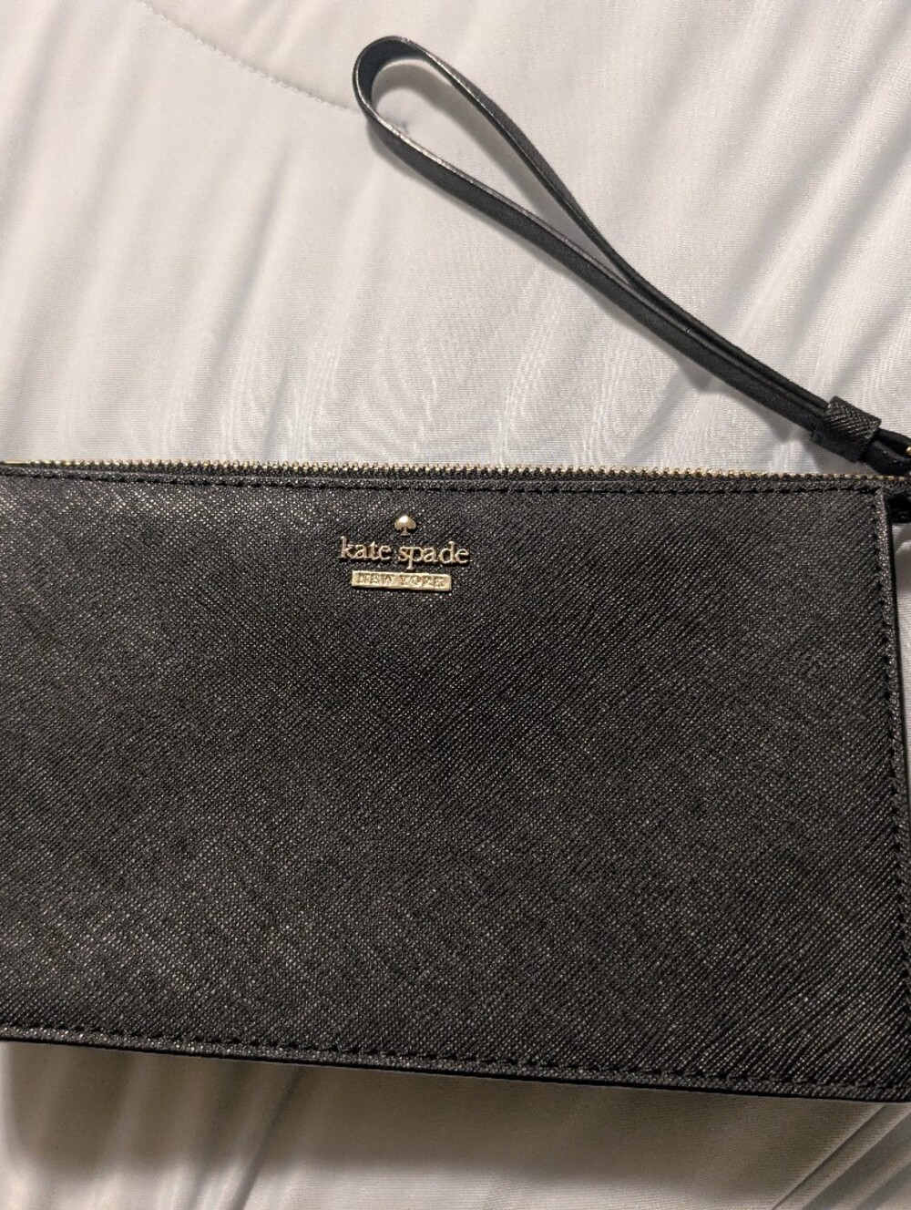 Kate Spade Black Leather Wristlet Clutch